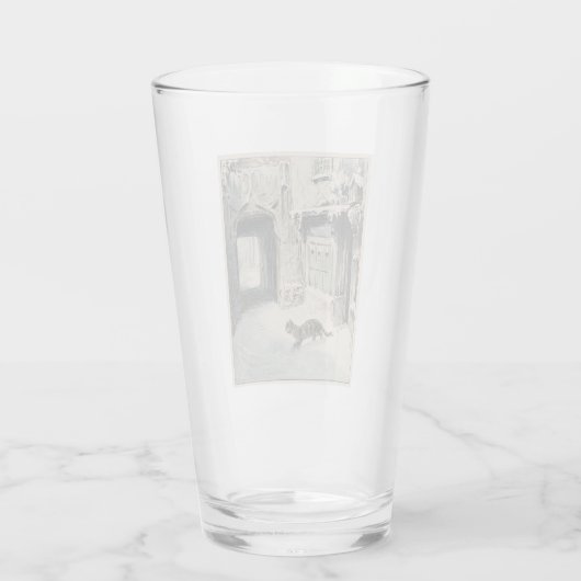 Simpkin the Cat Goes Out (van Beatrix Potter) Glas (Achterkant)