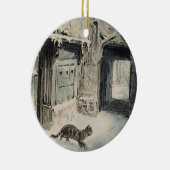 Simpkin the Cat Goes Out (van Beatrix Potter) Keramisch Ornament (Rechts)