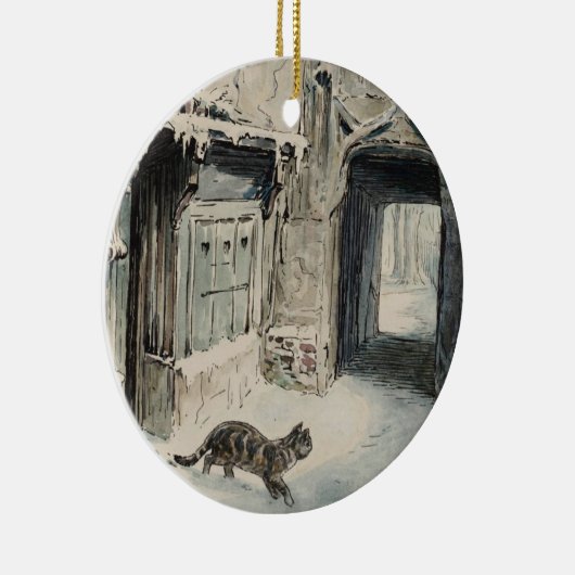 Simpkin the Cat Goes Out (van Beatrix Potter) Keramisch Ornament (Rechts)