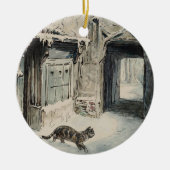 Simpkin the Cat Goes Out (van Beatrix Potter) Keramisch Ornament (Voorkant)