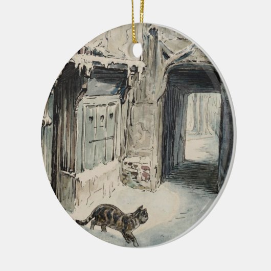 Simpkin the Cat Goes Out (van Beatrix Potter) Keramisch Ornament (Links)