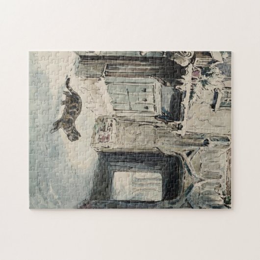 Simpkin the Cat Goes Out (van Beatrix Potter) Legpuzzel (Horizontaal)