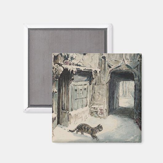 Simpkin the Cat Goes Out (van Beatrix Potter) Magneet (Voorkant / Achterkant)