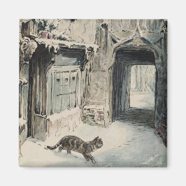 Simpkin the Cat Goes Out (van Beatrix Potter) Magneet