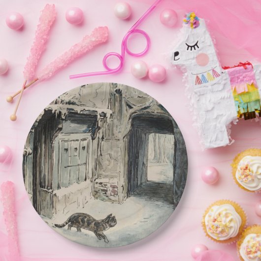 Simpkin the Cat Goes Out (van Beatrix Potter) Papieren Bordje (Feest)