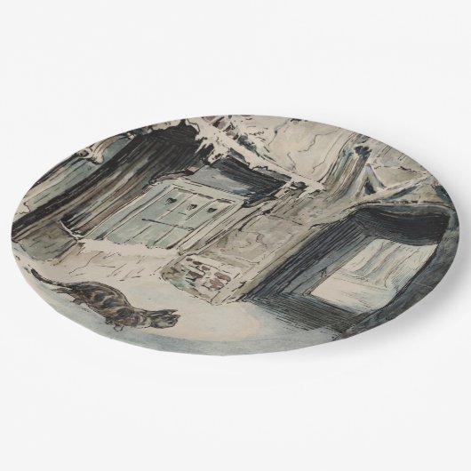 Simpkin the Cat Goes Out (van Beatrix Potter) Papieren Bordje (Gekanteld)