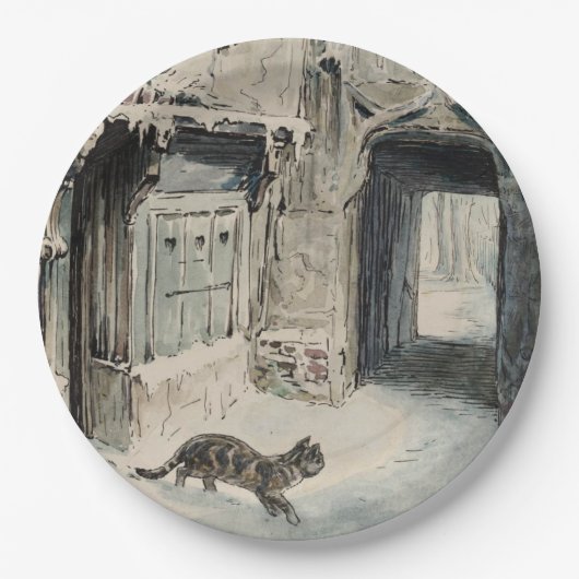 Simpkin the Cat Goes Out (van Beatrix Potter) Papieren Bordje (Voorkant)
