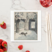 Simpkin the Cat Goes Out (van Beatrix Potter) Servet (Insitu)