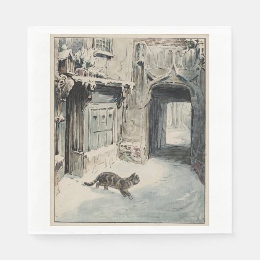 Simpkin the Cat Goes Out (van Beatrix Potter) Servet (Voorkant)