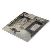 Simpkin the Cat Goes Out (van Beatrix Potter) Tegeltje (Zijkant)