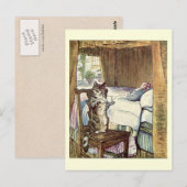 Simpkin the Cat Serves Tea - Beatrix Potter Briefkaart (Voorkant / Achterkant)