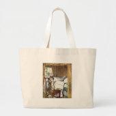 Simpkin the Cat Serves Tea - Beatrix Potter Grote Tote Bag (Voorkant)