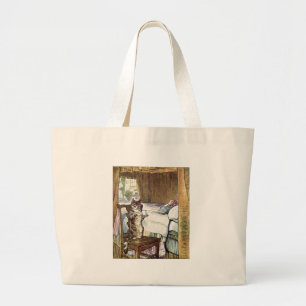 Simpkin the Cat Serves Tea - Beatrix Potter Grote Tote Bag