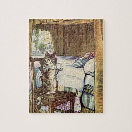 Simpkin the Cat Serves Tea - Beatrix Potter Legpuzzel (Verticaal)