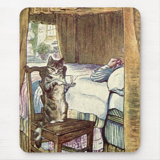 Simpkin the Cat Serves Tea - Beatrix Potter Muismat (Voorkant)