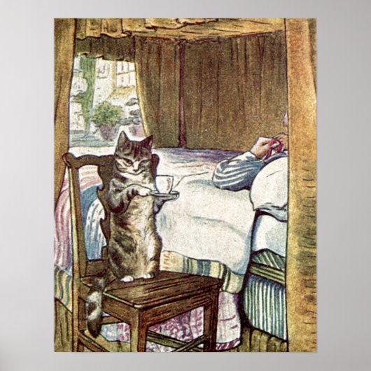Simpkin the Cat Serves Tea Poster (Voorkant)