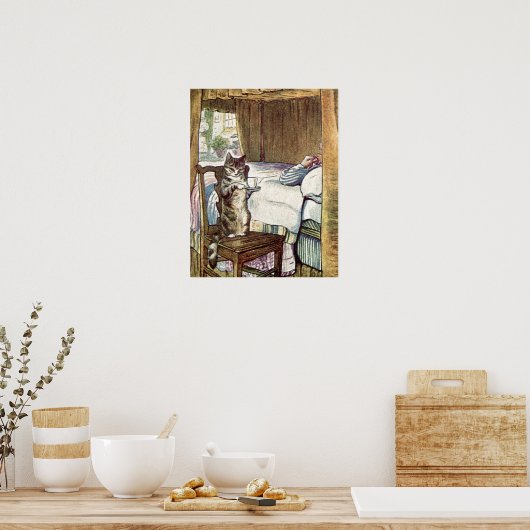 Simpkin the Cat Serves Tea Poster (Keuken)