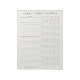 Simpl Modern Weekly Habit Tracker Tearaway Notitie Notitieblok