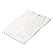 Simpl Modern Weekly Habit Tracker Tearaway Notitie Notitieblok (Schuin)