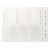 Simpl Modern Weekly Habit Tracker Tearaway Notitie Notitieblok (Voorkant)