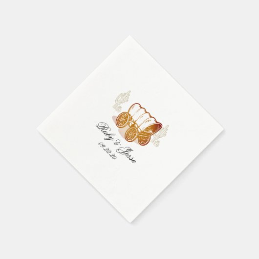 Simpl Westerne donkerbruine bruiloft Servet (Hoek)