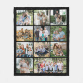 Simple 11 Photo Collage Personalized Fleece Deken (Voorkant)