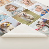 Simple 12 Picture Family Friends Pets Dog Collage Sherpa Deken (3/4)
