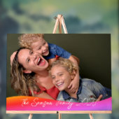 Simple 1 Photo Full Coverage - Script Text Overlay Acryl Bord (Neutraal)