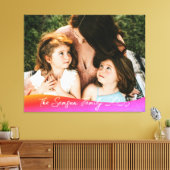 Simple 1 Photo Full Coverage - Script Text Overlay Canvas Afdruk (Insitu (Woonkamer))