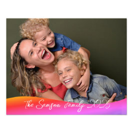 Simple 1 Photo Full Coverage - Script Text Overlay Foto Afdruk