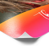 Simple 1 Photo Full Coverage - Script Text Overlay Foto Afdruk (Hoek)