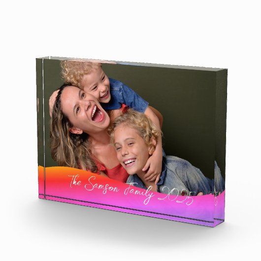 Simple 1 Photo Full Coverage - Script Text Overlay Fotoblokken (Rechts)