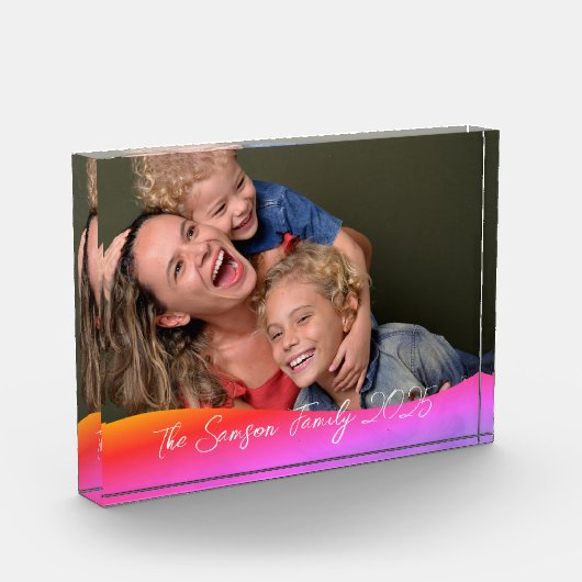 Simple 1 Photo Full Coverage - Script Text Overlay Fotoblokken (Links)