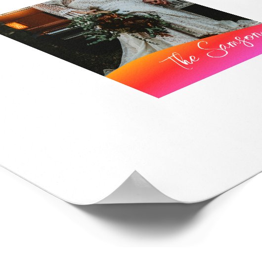 Simple 1 Photo Full Coverage - Script Text Overlay Poster (Hoek)