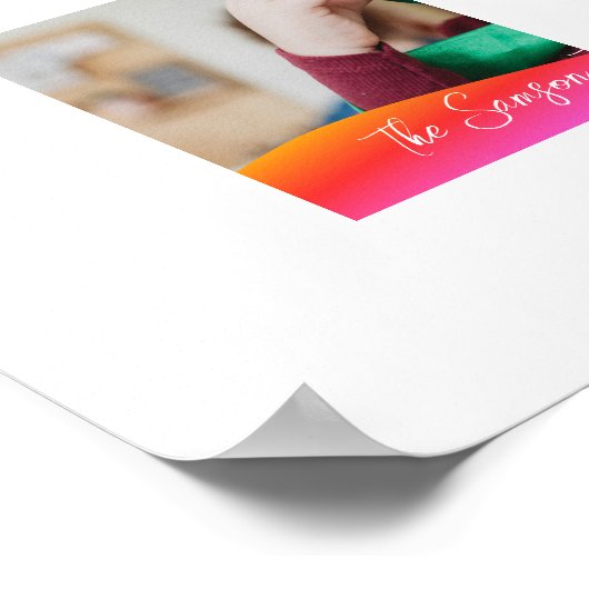 Simple 1 Photo Full Coverage - Script Text Overlay Poster (Hoek)