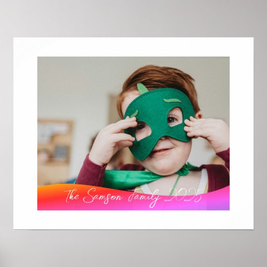 Simple 1 Photo Full Coverage - Script Text Overlay Poster (Voorkant)