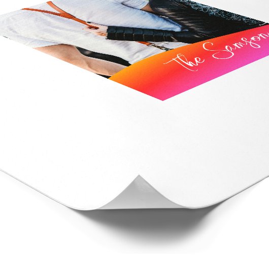 Simple 1 Photo Full Coverage - Script Text Overlay Poster (Hoek)