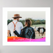 Simple 1 Photo Full Coverage - Script Text Overlay Poster (Voorkant)