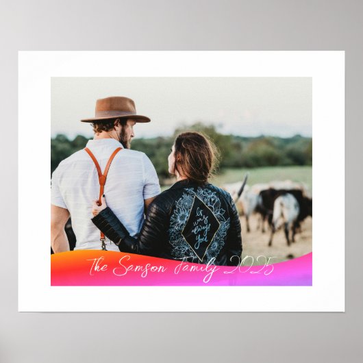 Simple 1 Photo Full Coverage - Script Text Overlay Poster (Voorkant)