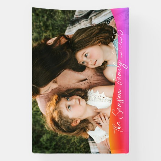 Simple 1 Photo Full Coverage - Script Text Overlay Spandoek (Verticaal)