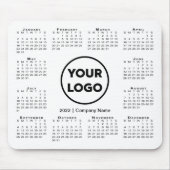 Simple 2022 Calendar Business Company White Muismat (Voorkant)