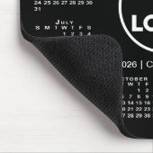 Simple 2026 Calendar Business Logo on Black Muismat (Hoek)