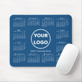 Simple 2026 Calendar Business Logo on Blue Muismat (Met muis)