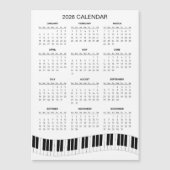 Simple 2026 Calendar with Piano Keys | Magnet (Voorkant)