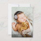 Simple 2 Photo Baptism Christening Bedankkaart (Voorkant)