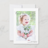 Simple 2 Photo Baptism Christening Bedankkaart (Voorkant)
