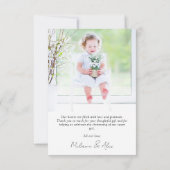 Simple 2 Photo Baptism Christening Bedankkaart (Achterkant)
