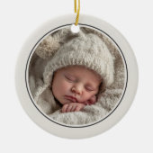 Simple 2 Photo Template Personalized Frame Keramisch Ornament (Voorkant)
