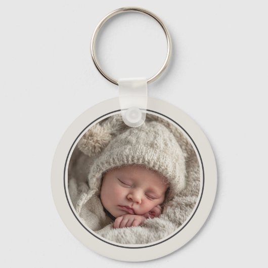 Simple 2 Photo Template Personalized Frame Sleutelhanger (Voorkant)