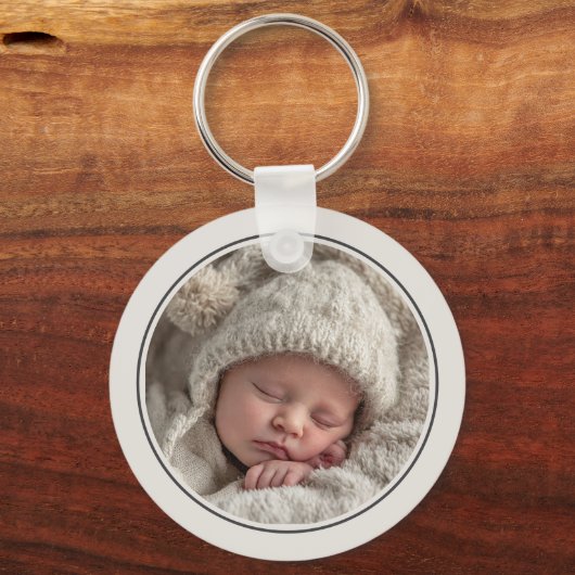 Simple 2 Photo Template Personalized Frame Sleutelhanger (Voorkant)